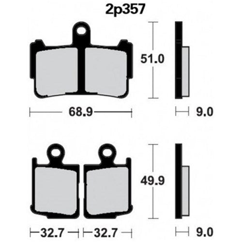 NISSIN BRAKE PADS 2P-357 ST SINT