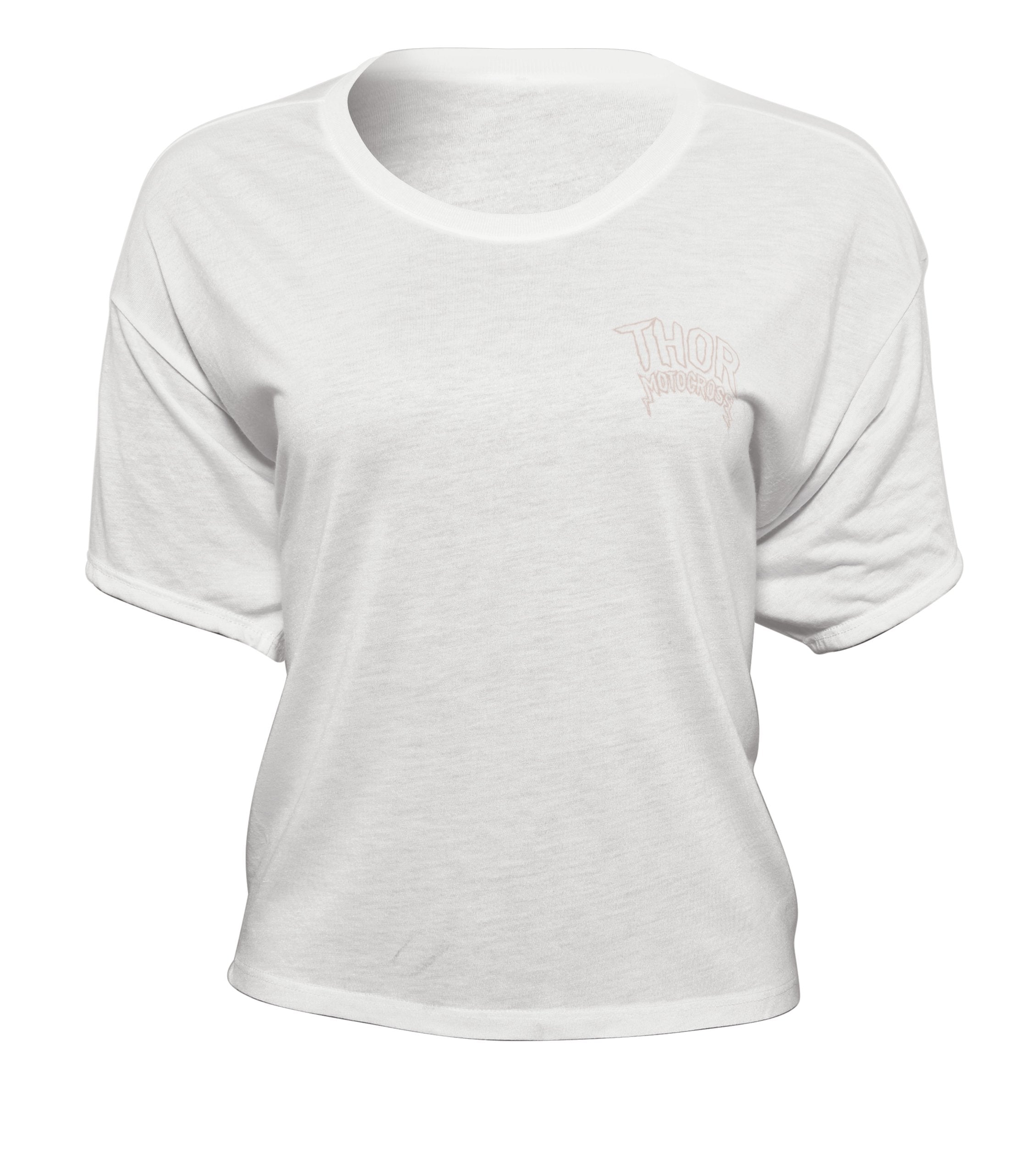 Tee Wmn Metal Crop White – L 3031-4002