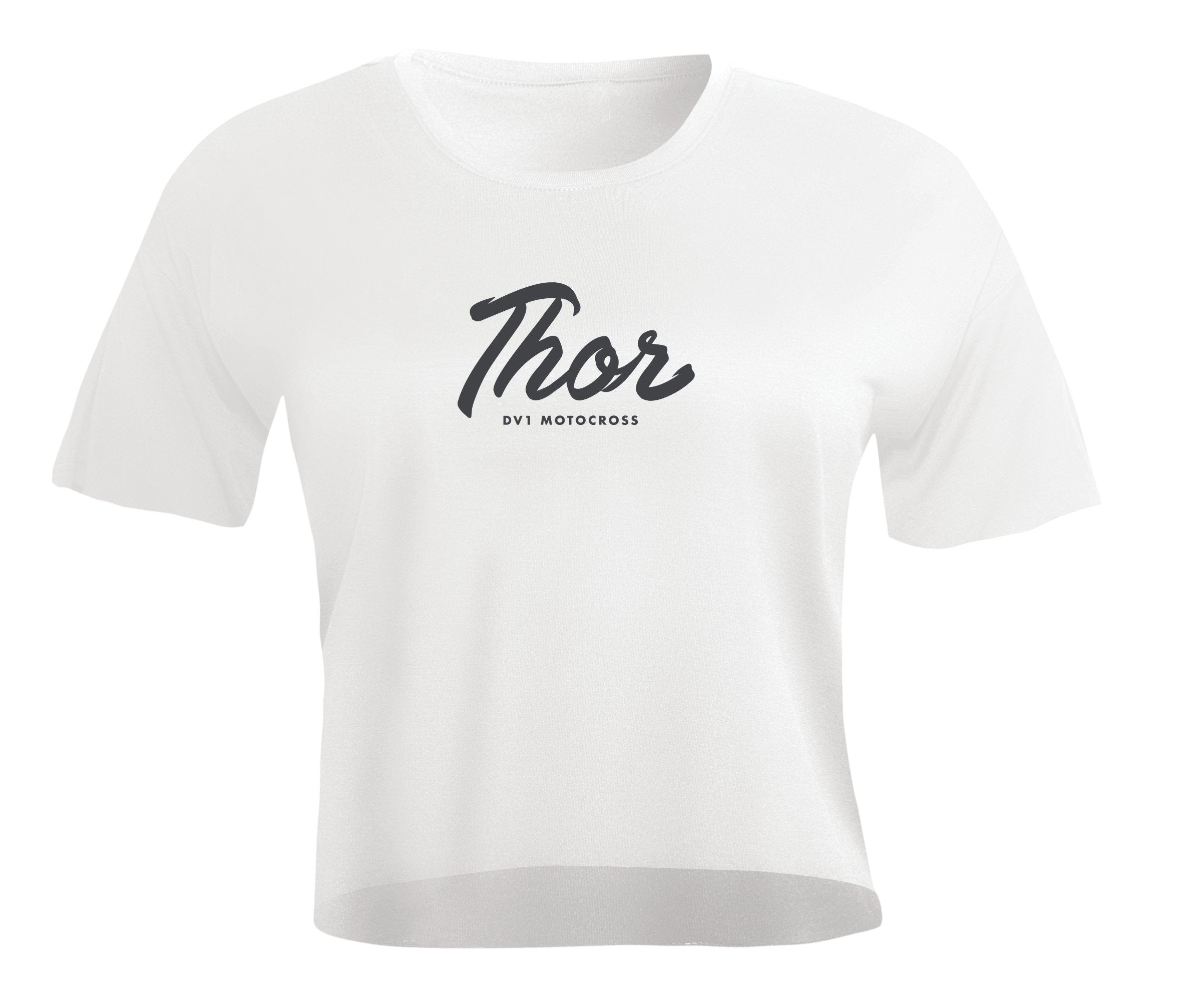 Tee Woman Script Crop White SM – L 3031-4100