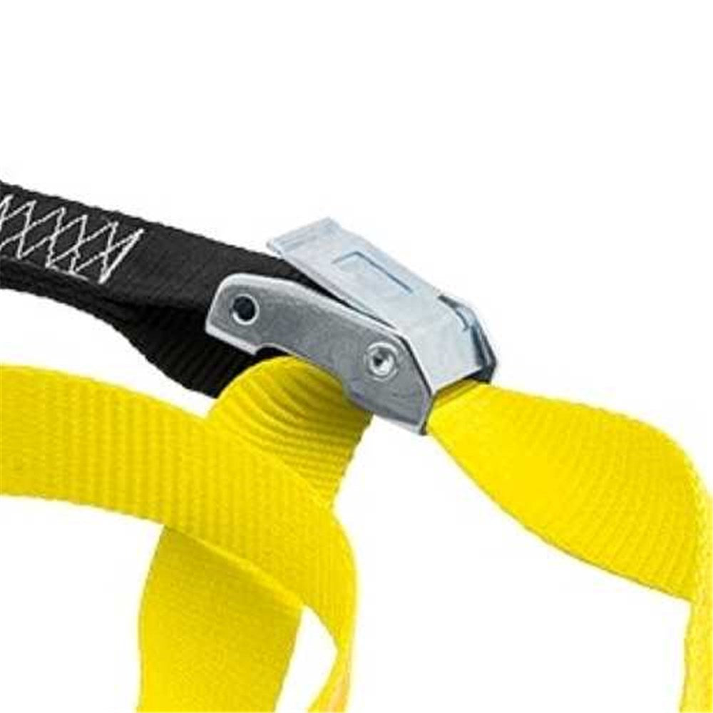 ONEAL DLX TIEDOWNS 1 1/2 IN W/SOFT LOOP &amp; SECURE HOOK BLK/YEL (CTN10)