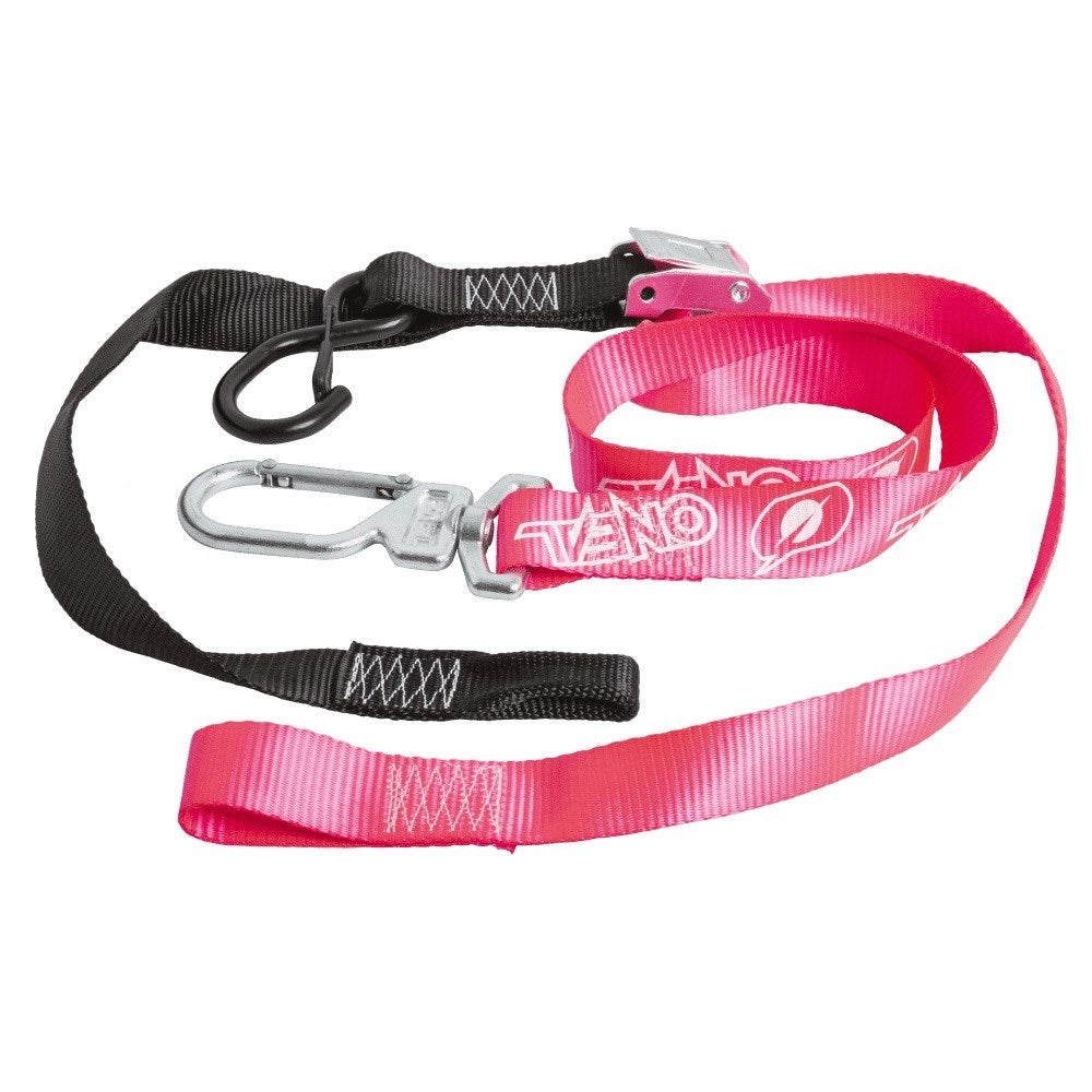 ONEAL SWIVEL DLX TIEDOWNS 1.5  S/LOOP &amp; SWIVEL SECURE HOOK BLK/HOT PNK (CTN10)