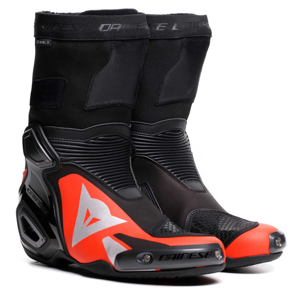 Dainese Axial 2 Boots - BLACK/RED-FLUO