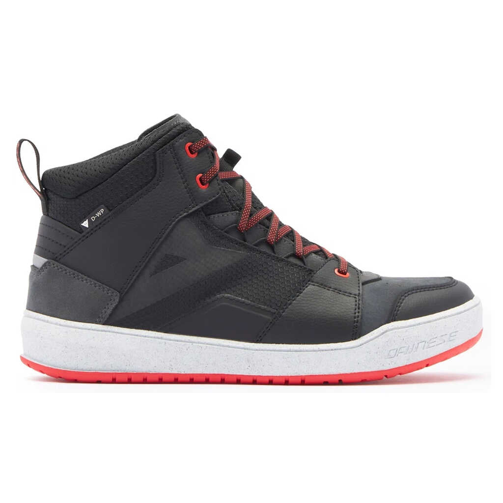 Dainese Suburb D-WP Shoes - BLK/WHT/RD-LAVA