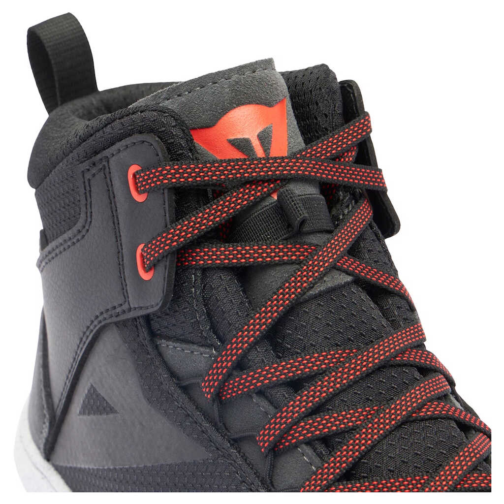 Dainese Suburb D-WP Shoes - BLK/WHT/RD-LAVA