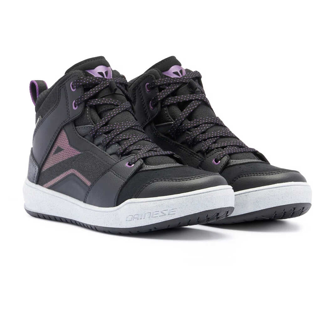 Dainese Suburb D-WP Ladies Shoes - BLK/WHT/MTL-PUR