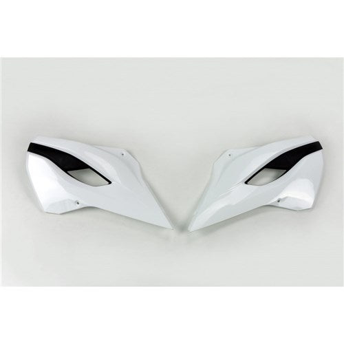 /UFO HUSKY TC/FC 14-15 TC250 16 TE/FE 14-16 RADIATOR SHROUDS (OEM 14 WHT/BLK)