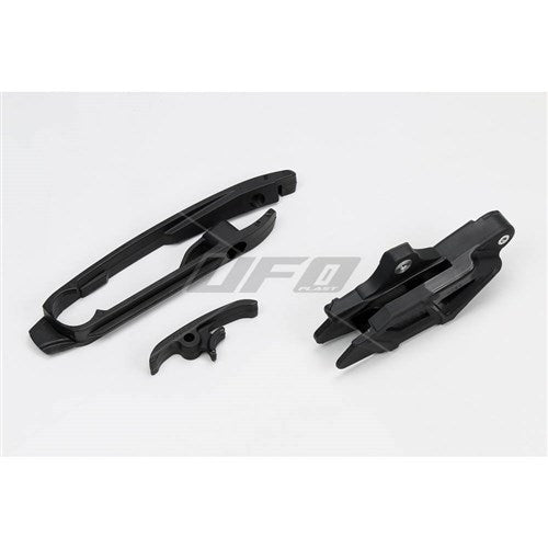 /UFO HUSKY TC/FC/TE/FE SNR 14-18 S/ARM SLIDER & CHAIN GUIDE KIT (BLK)