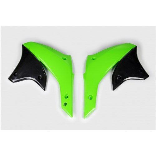 UFO KLX450R 08-18 RAD SHROUDS (GRN)