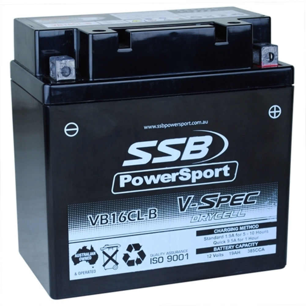 12V SSB V-Spec High Perform. AGM Battery (4) (CB16CL-B, GB16CL-B, YT16CL-S) (6.8 Kg)