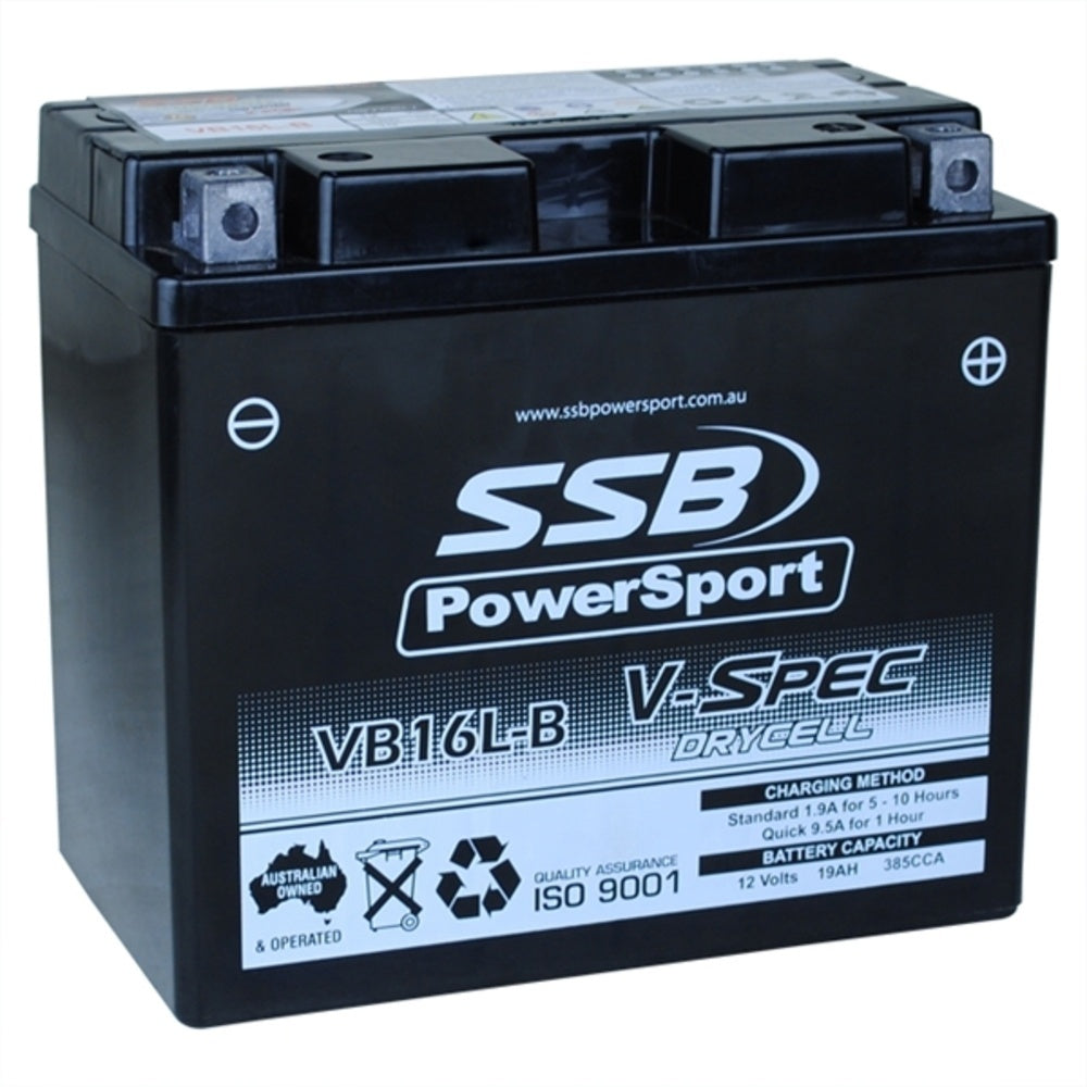 12V SSB V-Spec High Perform. AGM Battery (2) (12N16-3B, CB16-HL-A-CX, CB16L-A2, CB16L-B) (6.61 Kg)