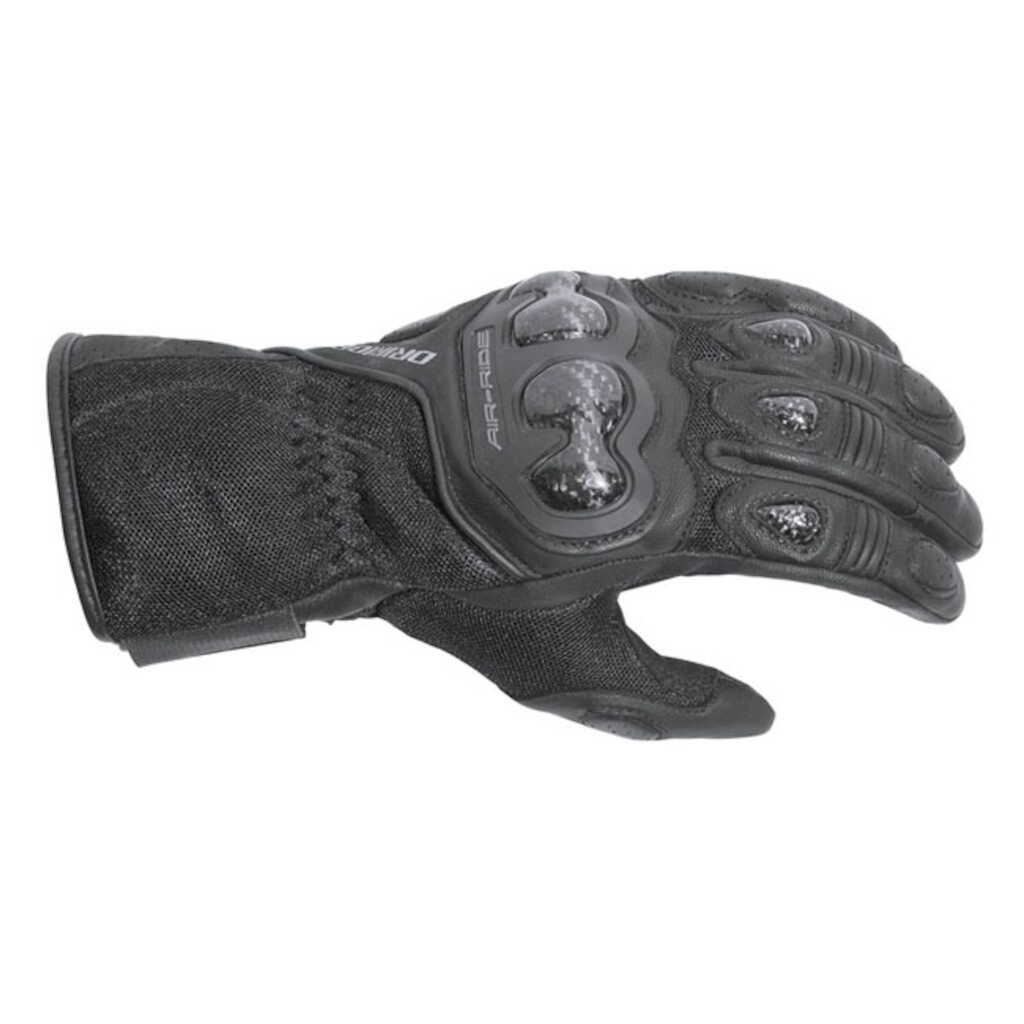 Dririder Air-Ride 2 Leather Gloves - Long Cuff - BLACK / BLACK