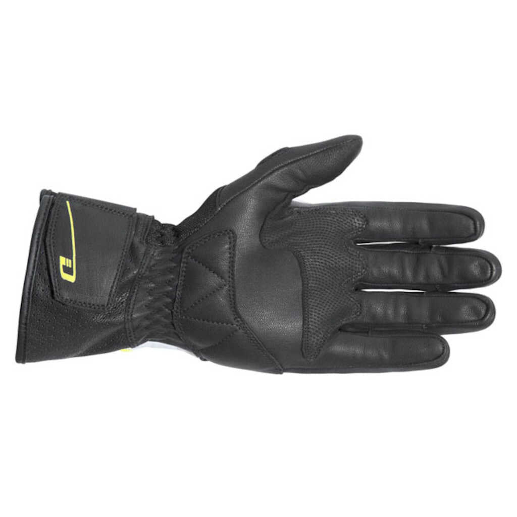 Dririder Air-Ride 2 Leather Gloves - Long Cuff - BLK WHT YEL