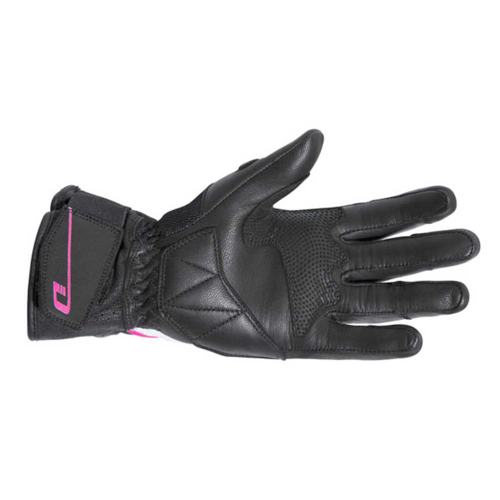 Dririder Air-Ride 2 Leather Gloves - Long Cuff - BLK WHT PNK