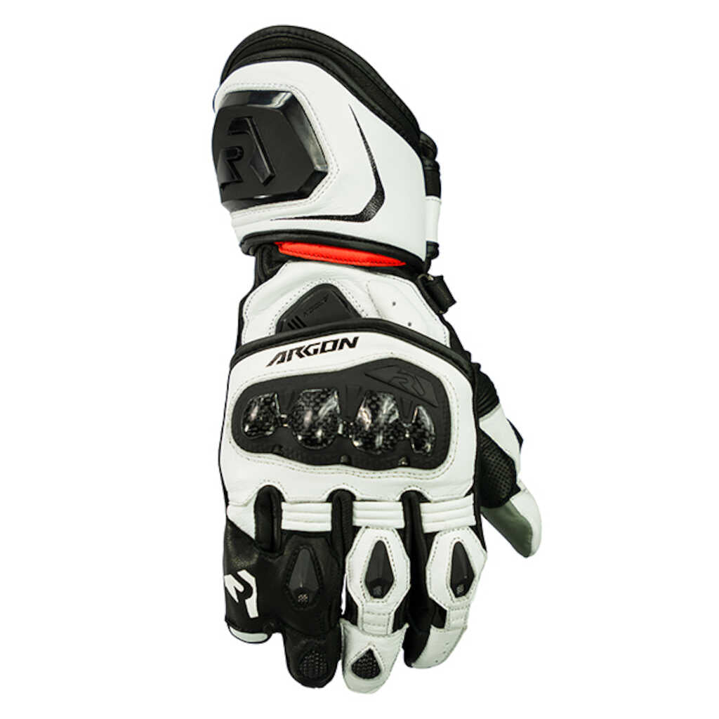 Argon Mission Leather Gloves - WHT RED