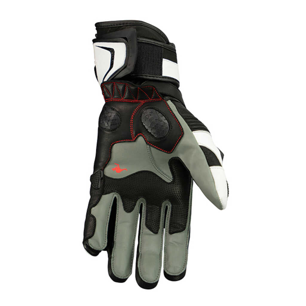 Argon Mission Leather Gloves - WHT RED