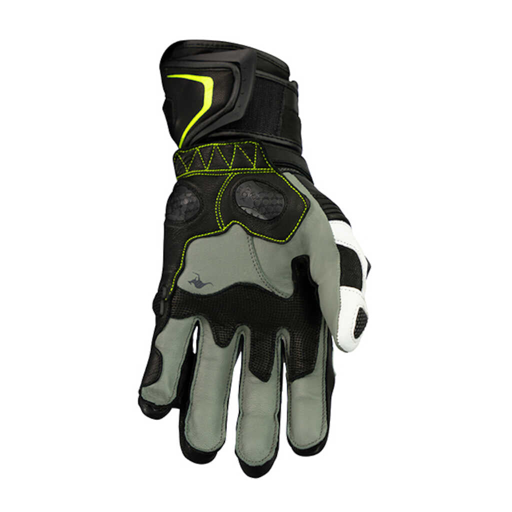 Argon Mission Leather Gloves - BLK WHT YEL