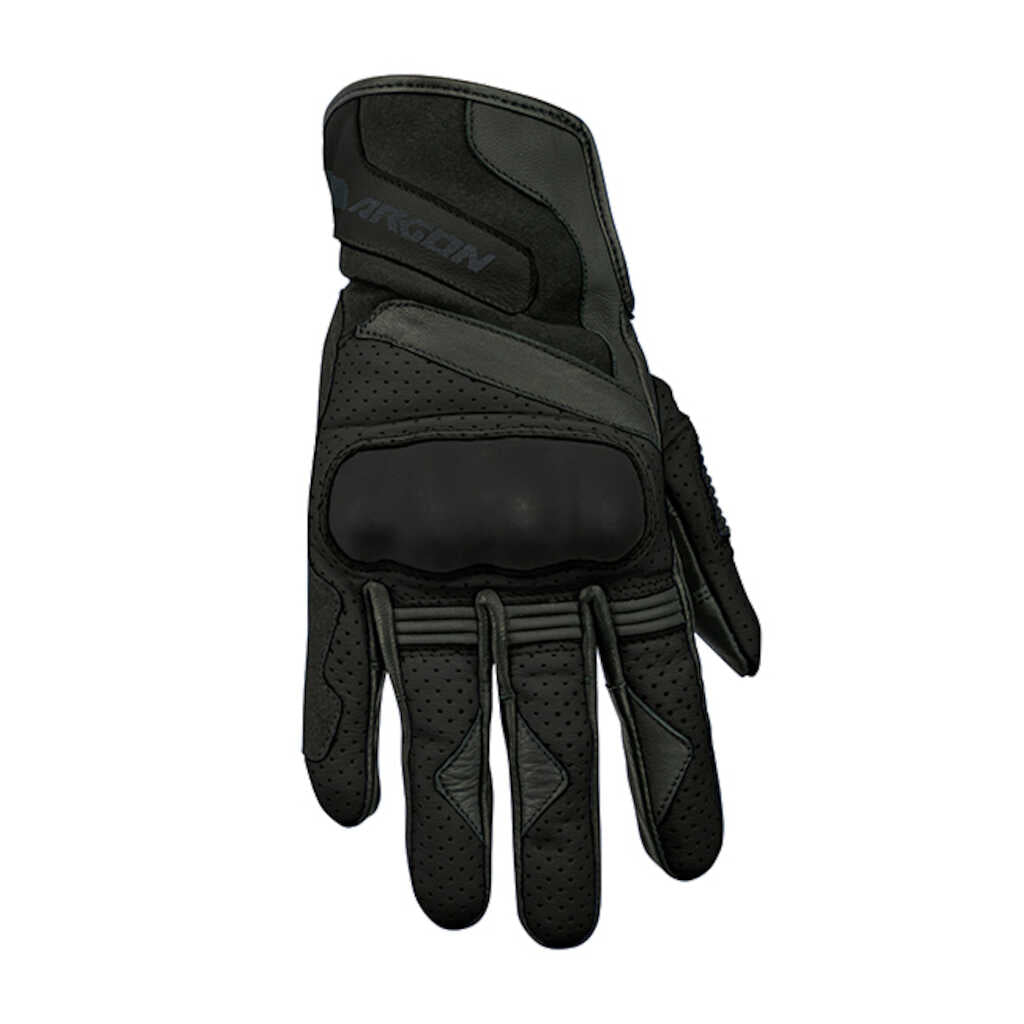 Argon Charge Leather Gloves - BLACK