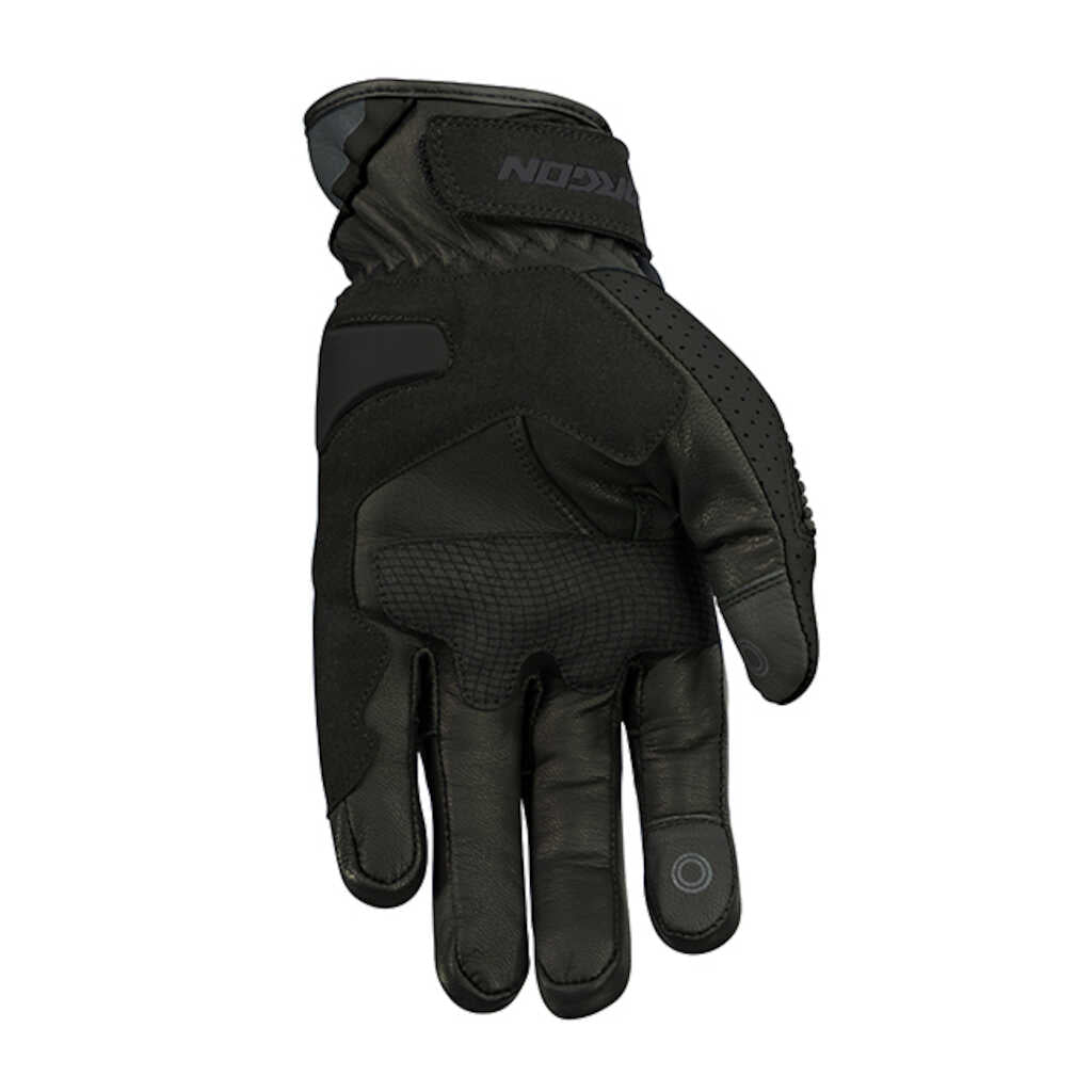 Argon Charge Leather Gloves - BLACK