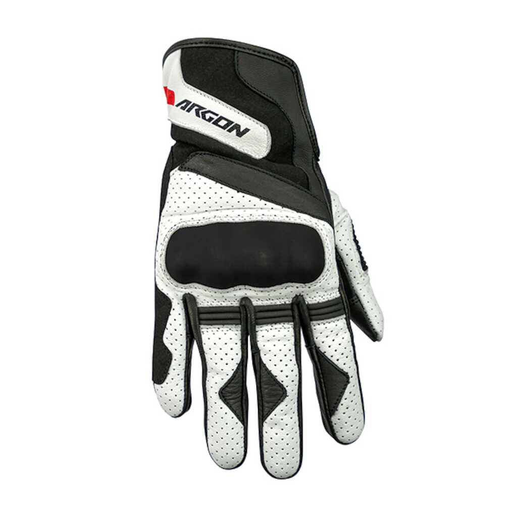 Argon Charge Leather Gloves - BLK WHT