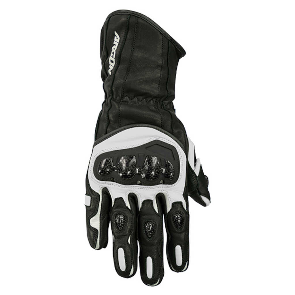 Argon Rush Leather Gloves - BLK WHT