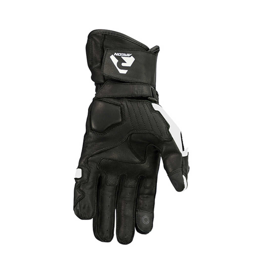 Argon Rush Leather Gloves - BLK WHT