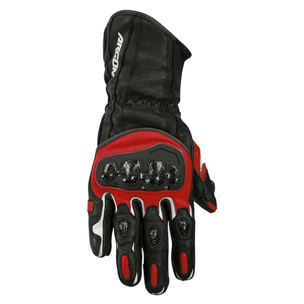 Argon Rush Leather Gloves - BLK RED