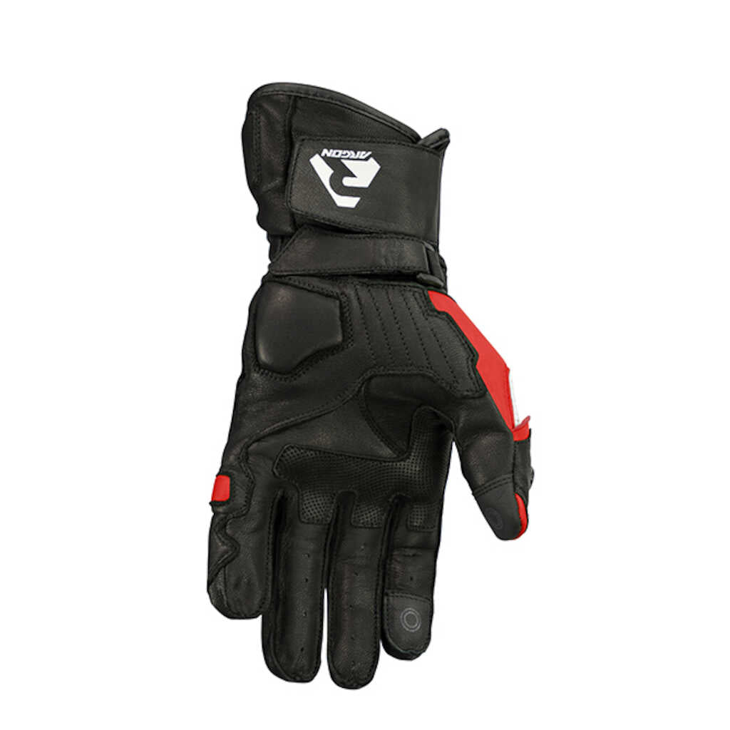 Argon Rush Leather Gloves - BLK RED