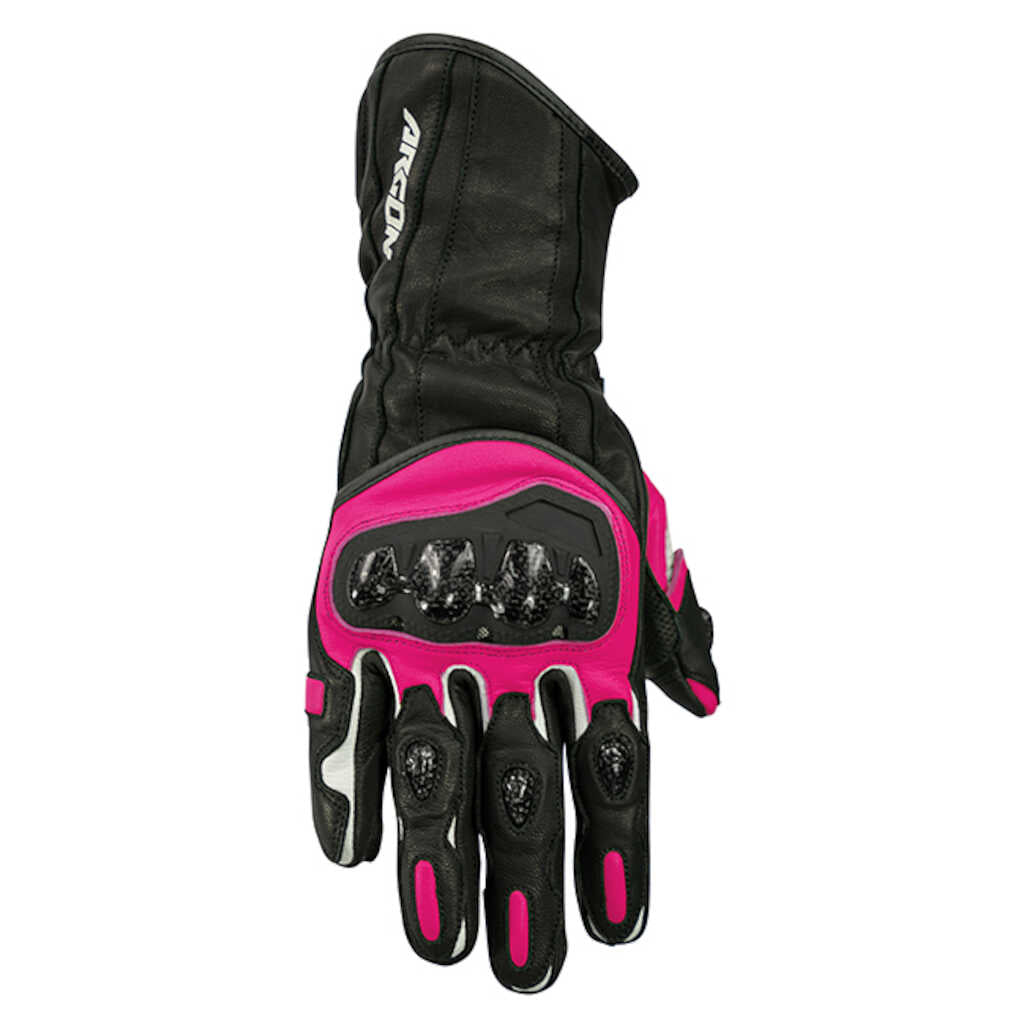 Argon Rush Leather Gloves - BLK PINK