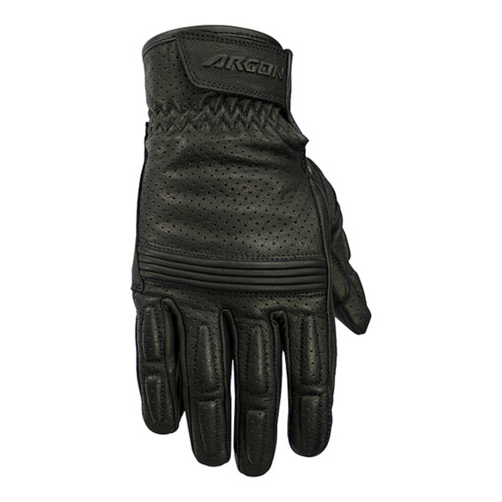 Argon Clash Leather Gloves - BLACK