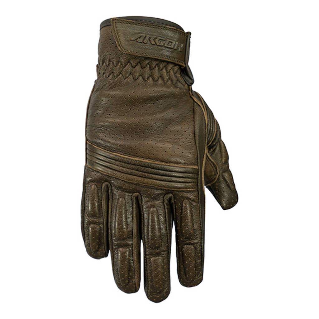 Argon Clash Leather Gloves - COFFEE