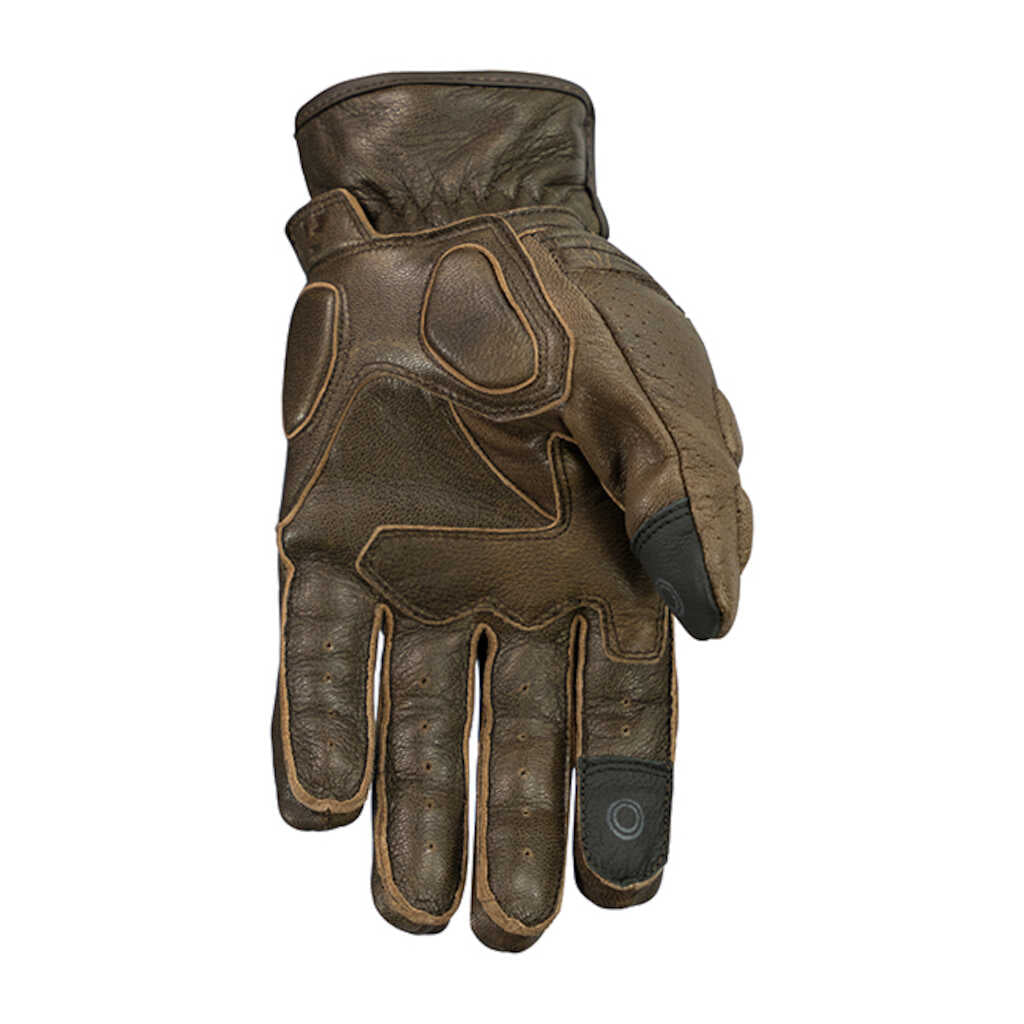 Argon Clash Leather Gloves - COFFEE