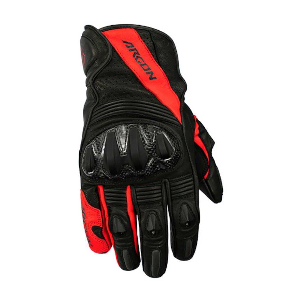 Argon Turmoil Leather Gloves - BLK RED