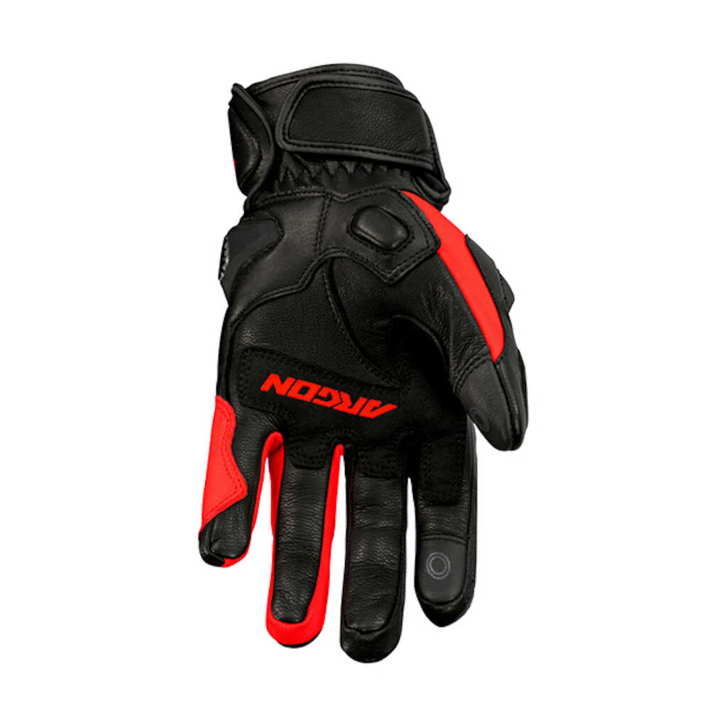 Argon Turmoil Leather Gloves - BLK RED