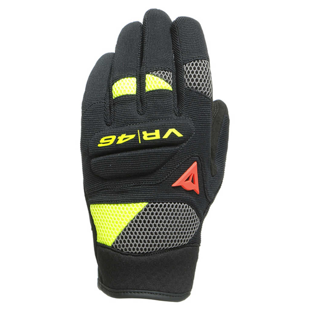 Dainese VR46 Curb Gloves - Short Cuff - BK/ANTH/FLU-YEL