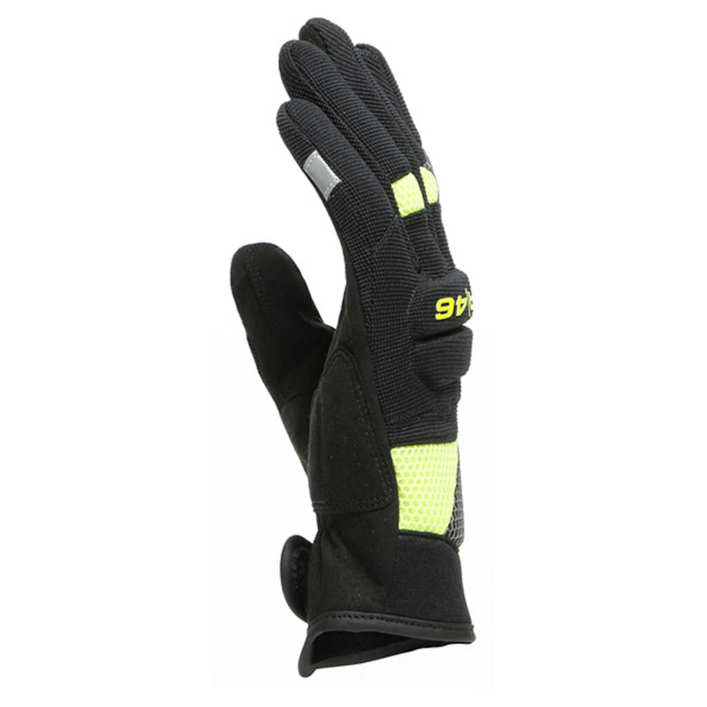 Dainese VR46 Curb Gloves - Short Cuff - BK/ANTH/FLU-YEL