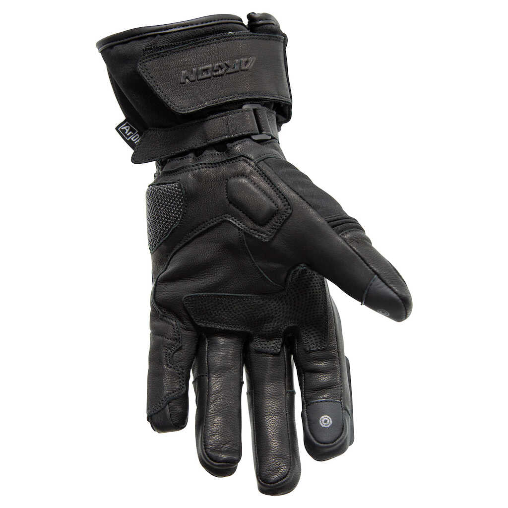 Argon Ascot Leather Gloves - BLACK