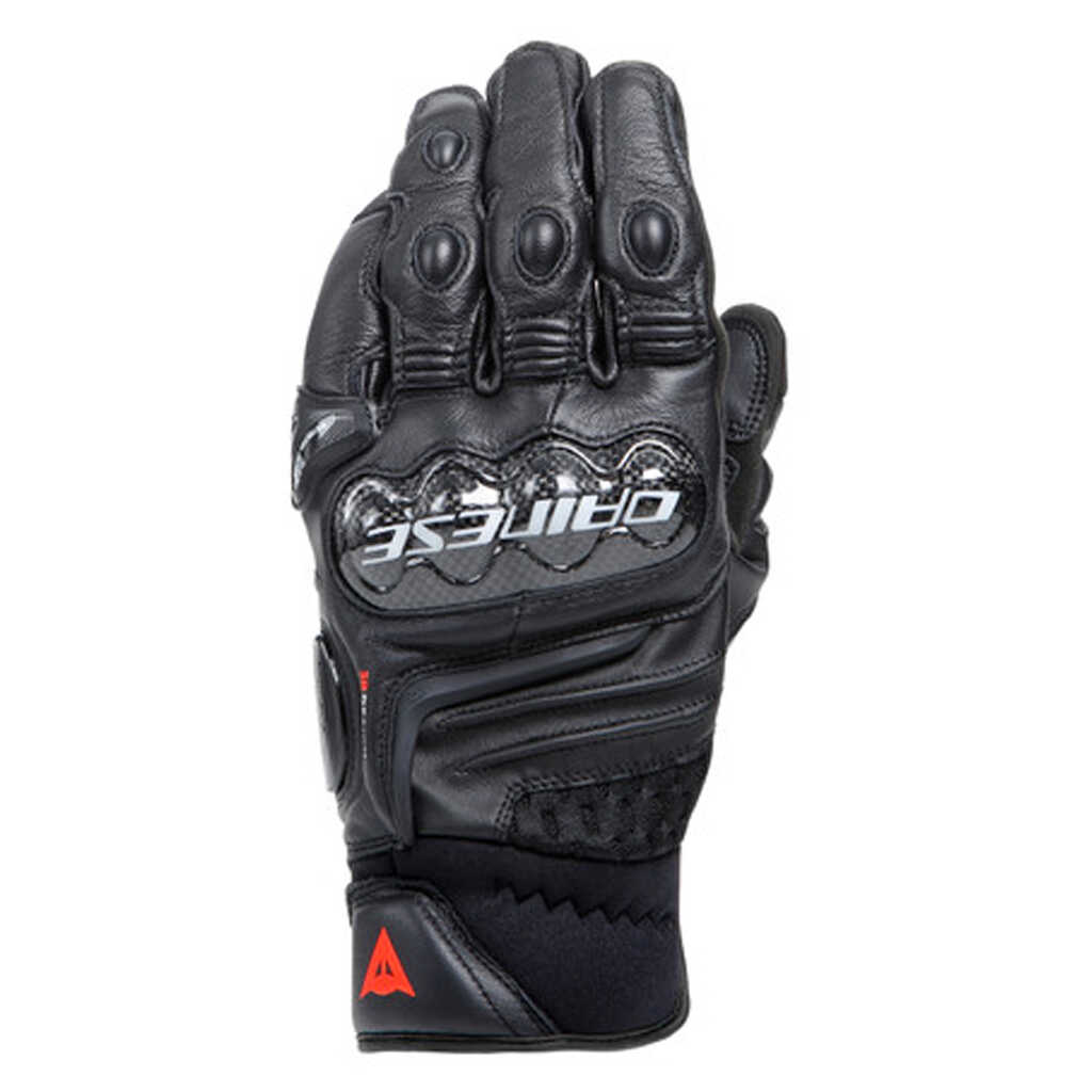 Dainese Carbon 4 Leather Gloves - Short Cuff - BLACK/BLACK