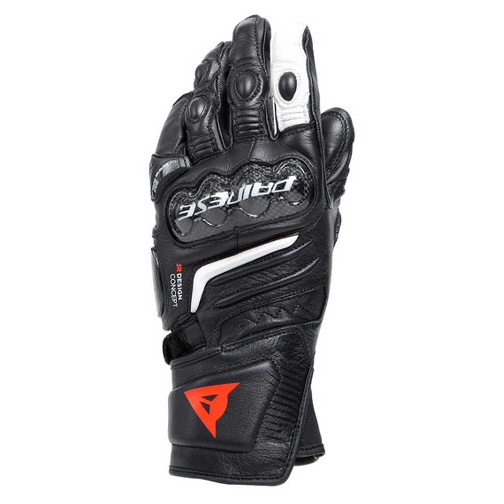 Dainese Carbon 4 Leather Gloves - Long Cuff - Ladies - BLK/BLK/WHT