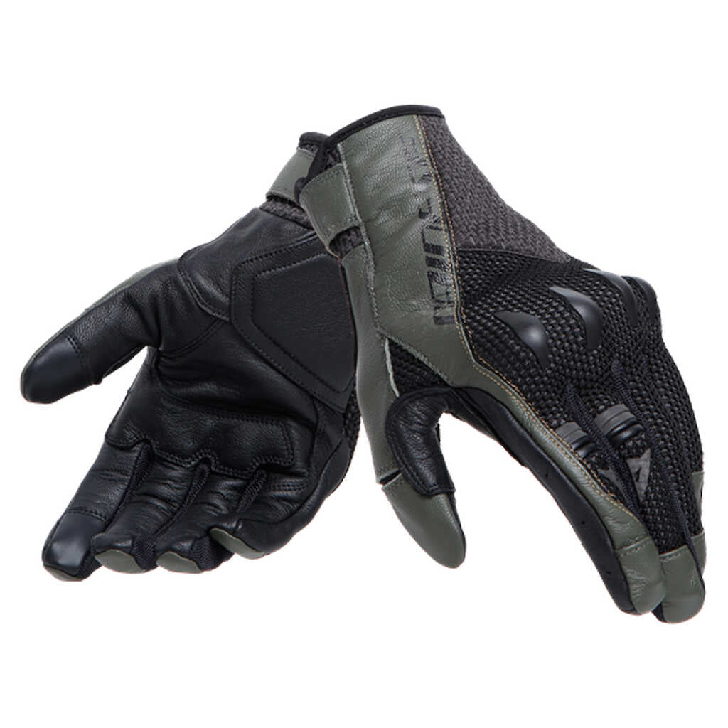 Dainese Karakum Ergo-Tek Gloves - BLK/ARMY-GRN