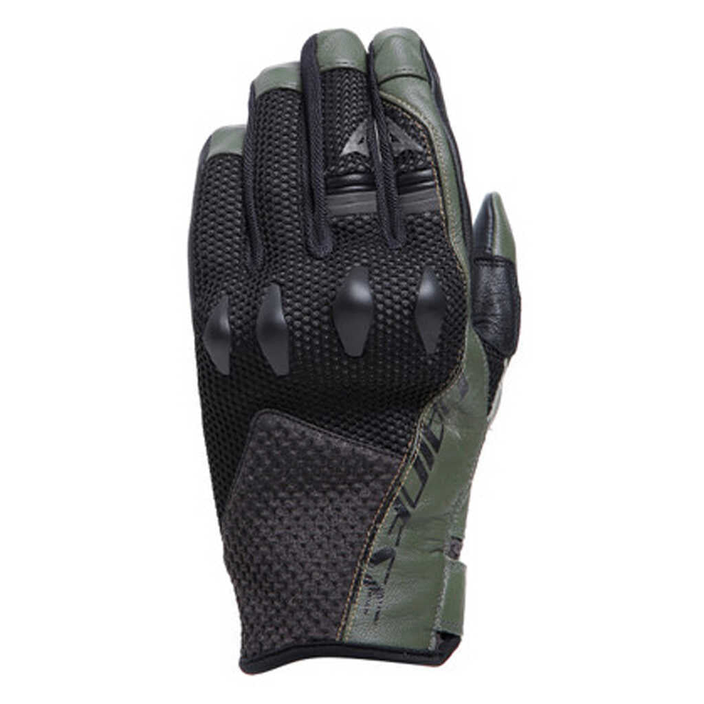 Dainese Karakum Ergo-Tek Gloves - BLK/ARMY-GRN