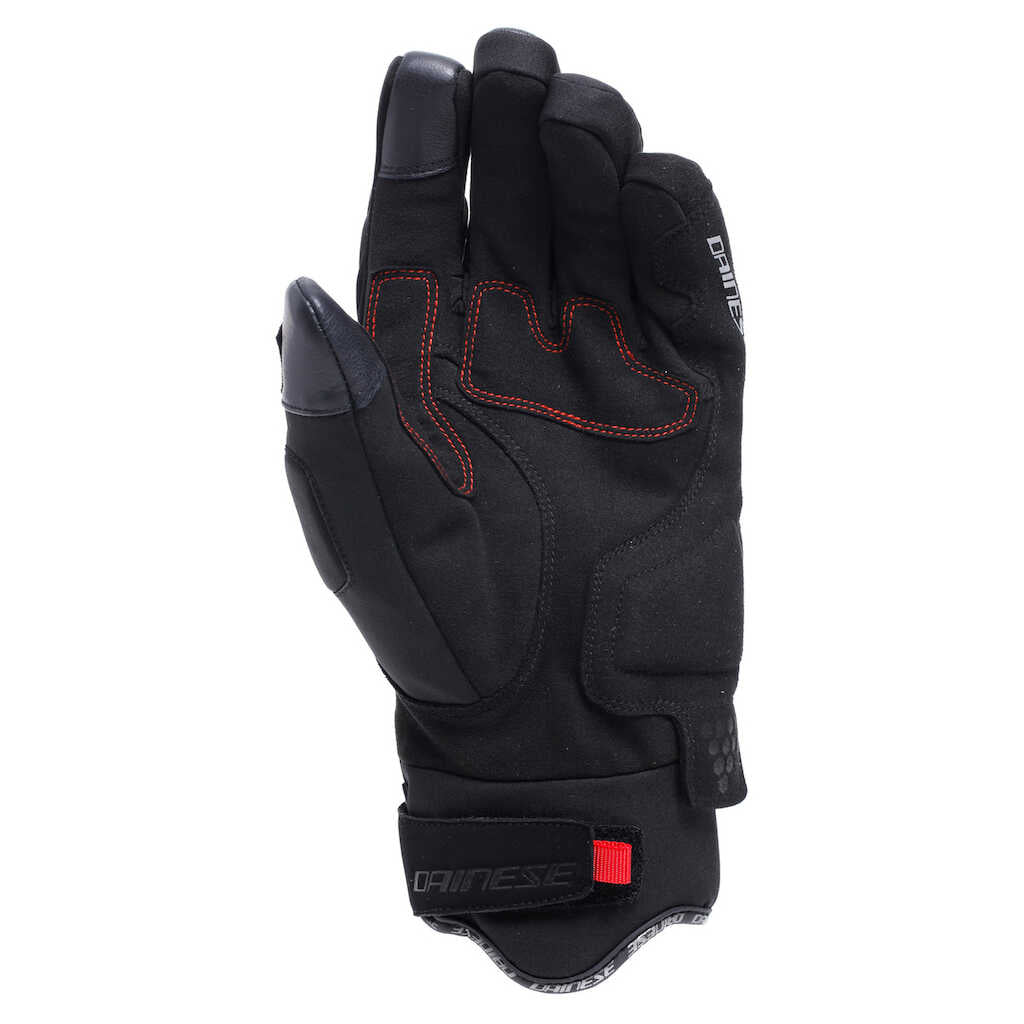 Dainese Fulmine D-Dry Gloves - BLACK/BLACK/RED