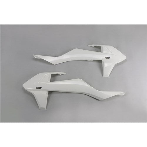 /UFO KTM RADIATOR SHROUDS SX/SXF 16-18 (WHT) NO SX250-16