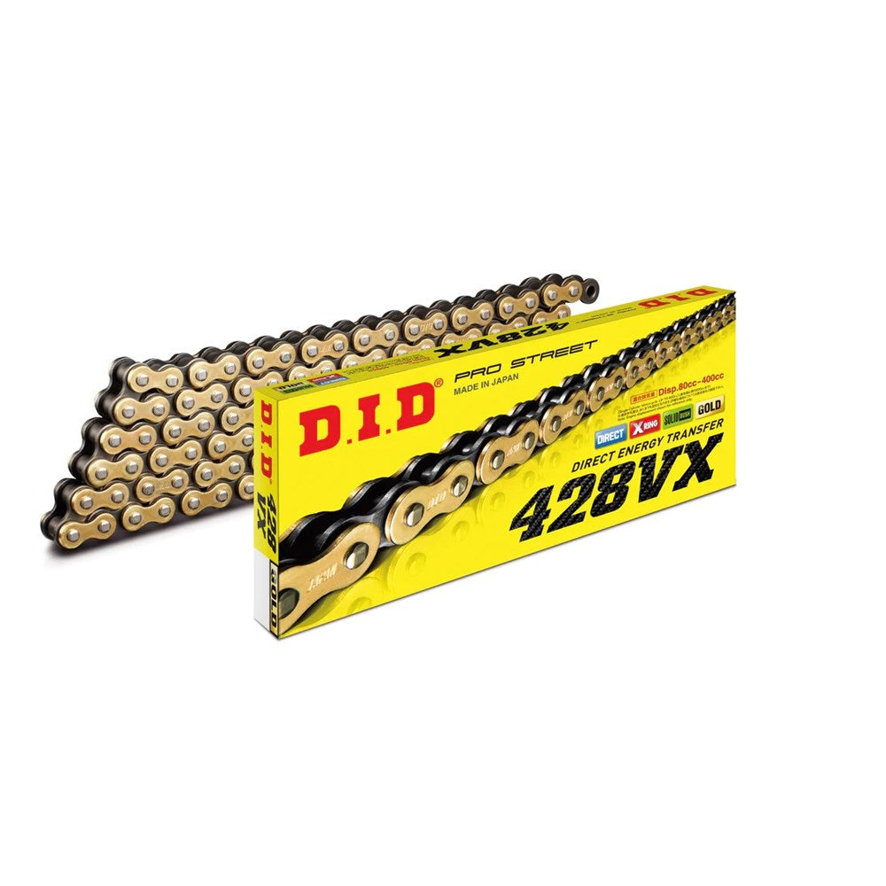 DID PRO STREET X-RING 428VX GLD/BLK 136FB (CTN20)