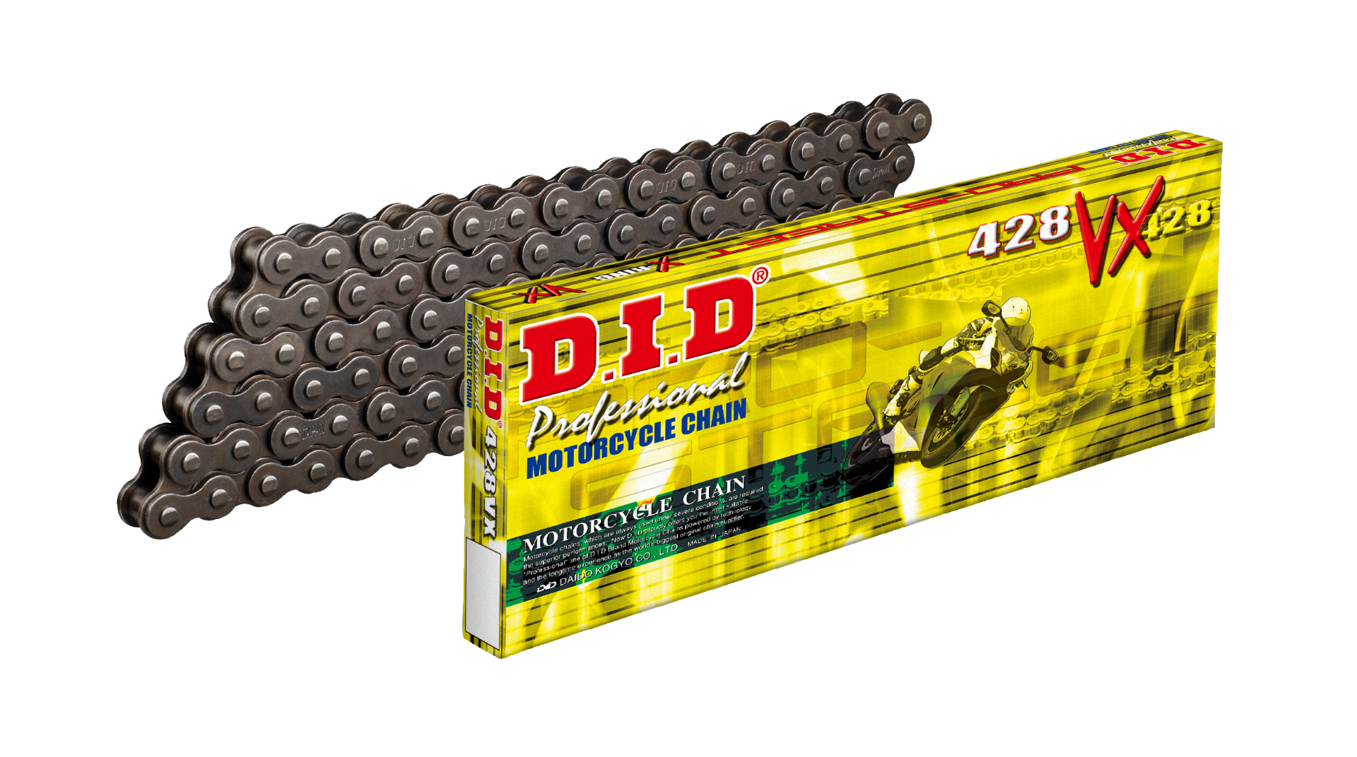 DID #428 VX Pro X-Ring 126L FJ - Clip BK