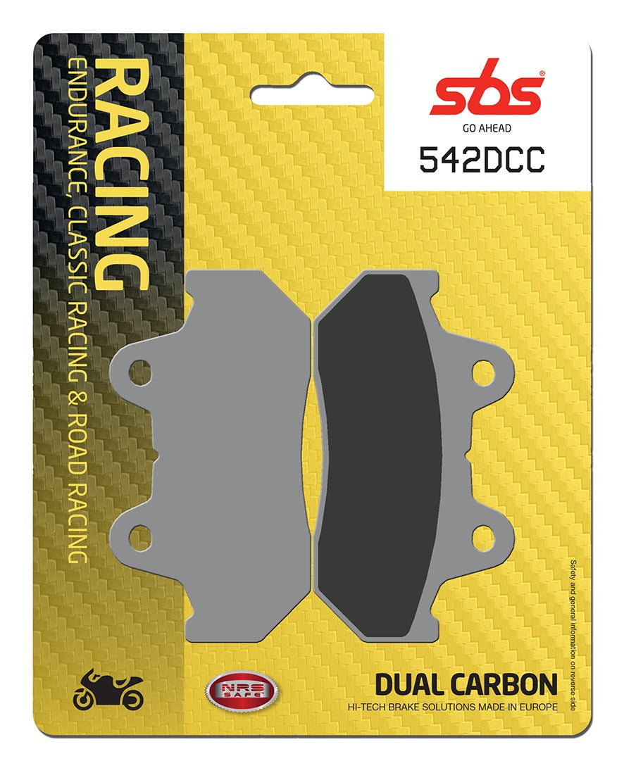 SBS FRICTION - Dual Carbon Classic Front Brake Pads (Track Use) (SBS 160) - 542DCC-