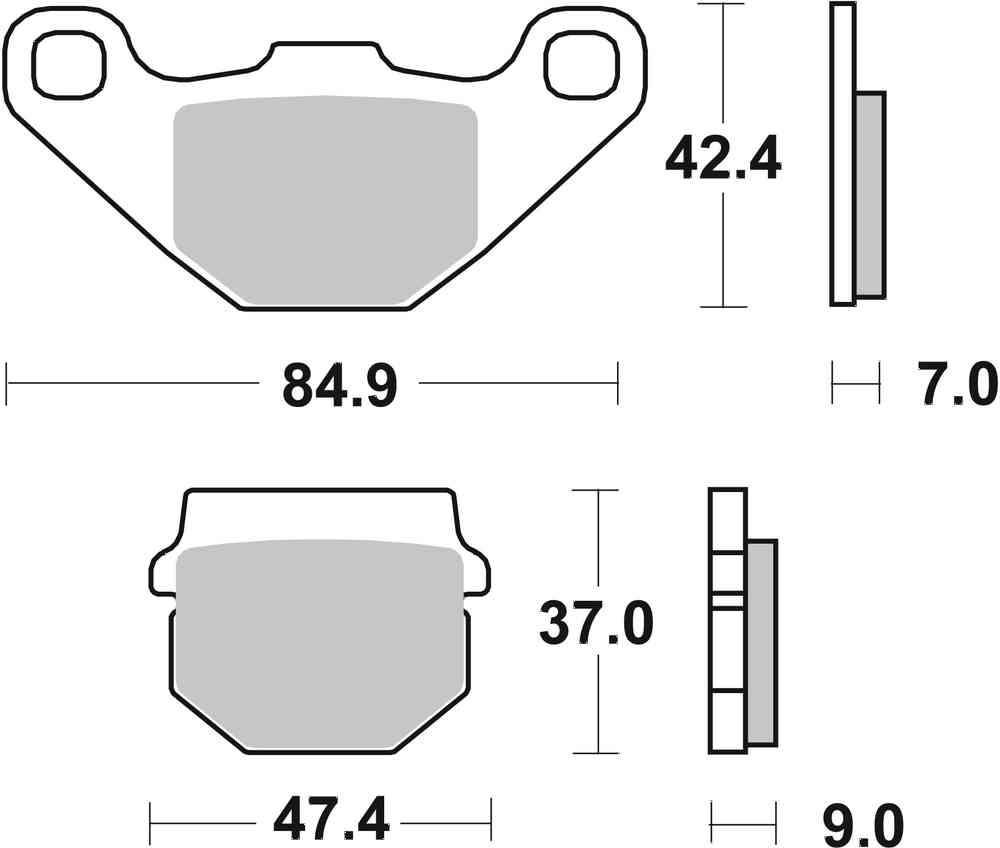 SBS FRICTION - Sinter Front / Rear Off Road Brake Pads (SBS 101) - 544SI-