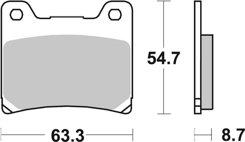 SBS FRICTION - Sinter Front Brake Pads - 555HS-