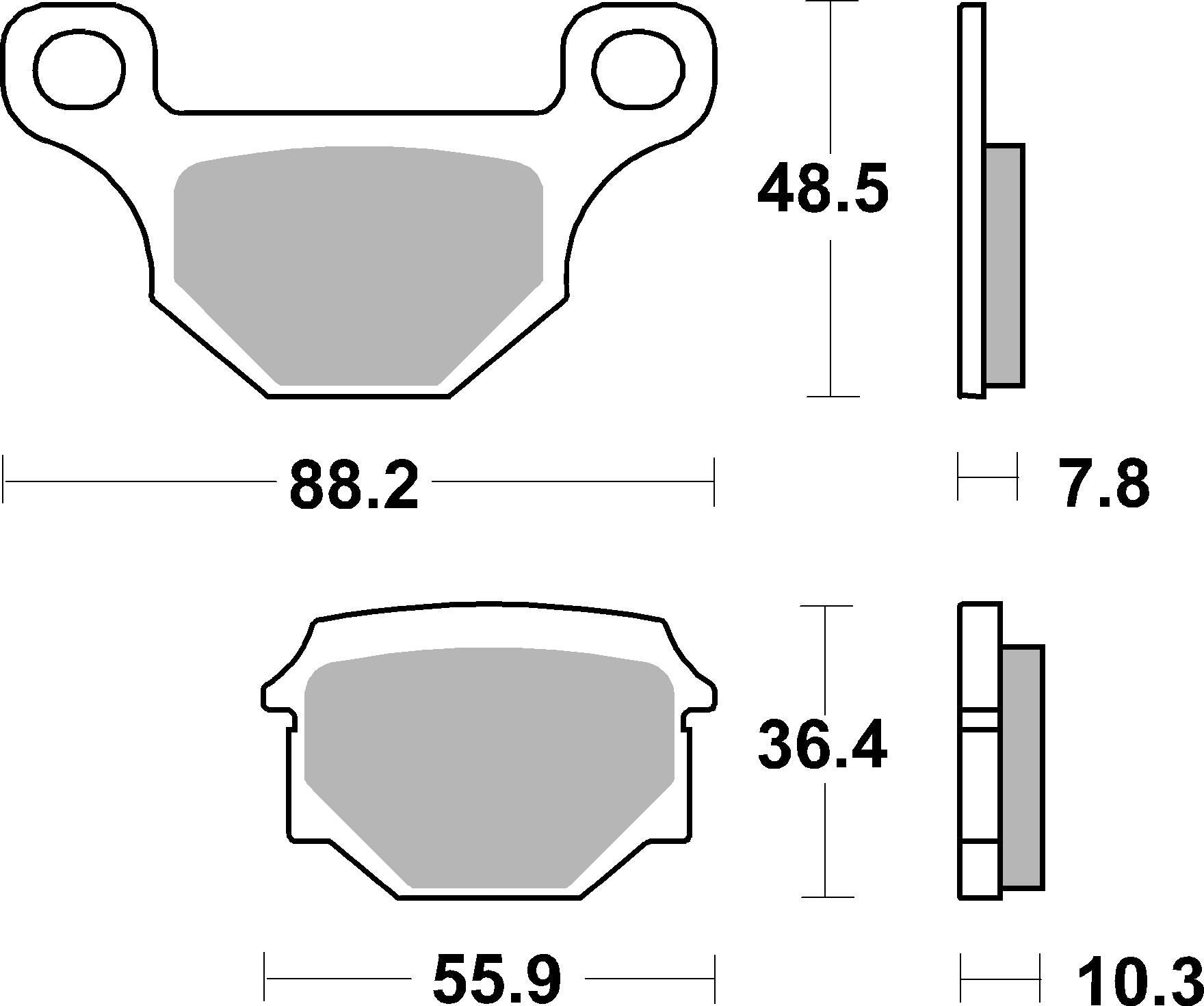 SBS FRICTION - Ceramic Front / Rear Brake Pads (SBS 203) - 585HF-