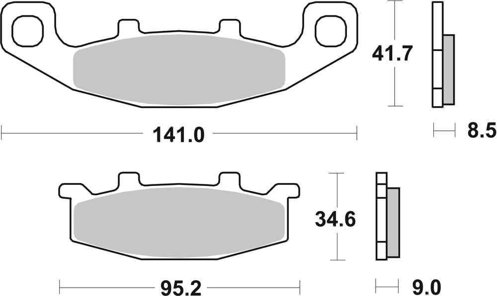 SBS FRICTION - Sinter Front Brake Pads - 597HS-