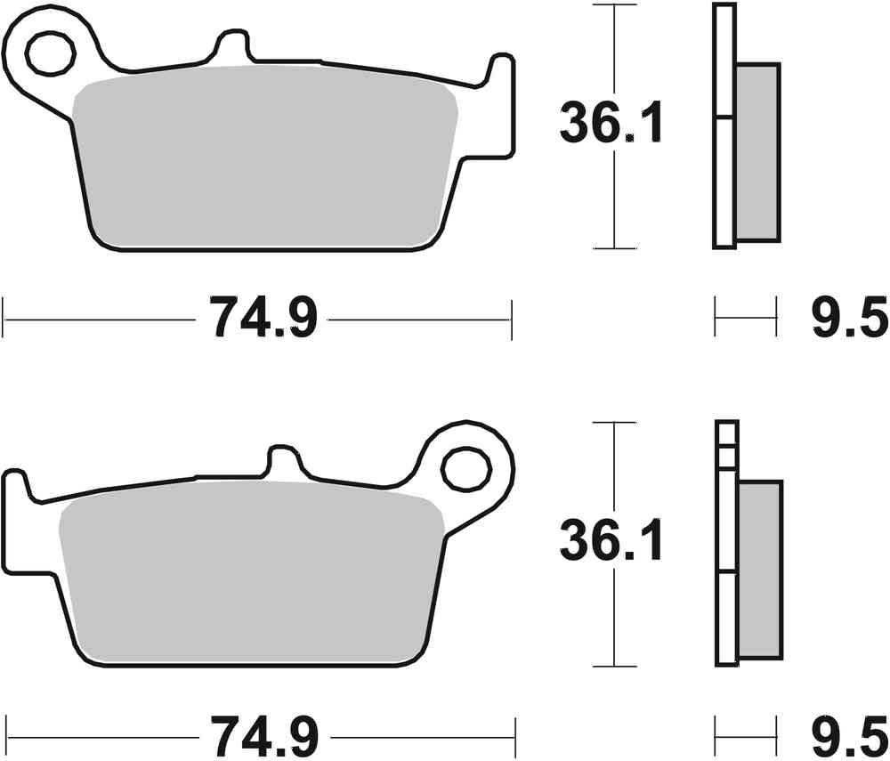SBS FRICTION - Racing Sinter Off Road Rear Brake Pads (SBS 144) - 604RSI-